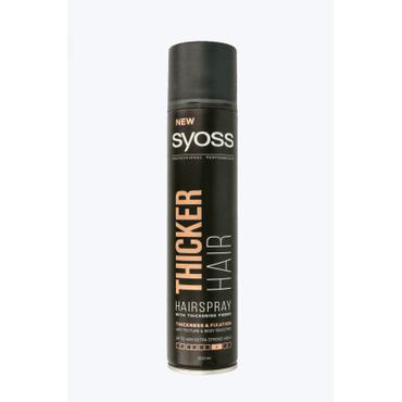 Syoss -  SYOSS Thicker Hair lakier z włóknami dającymi efekt pogrubionych włosów 300 ml